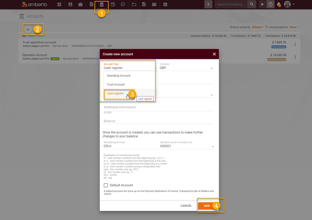 How to use Cash register feature?